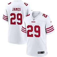 Jordan James Men's Nike White San Francisco 49ers Game Custom Player Jersey