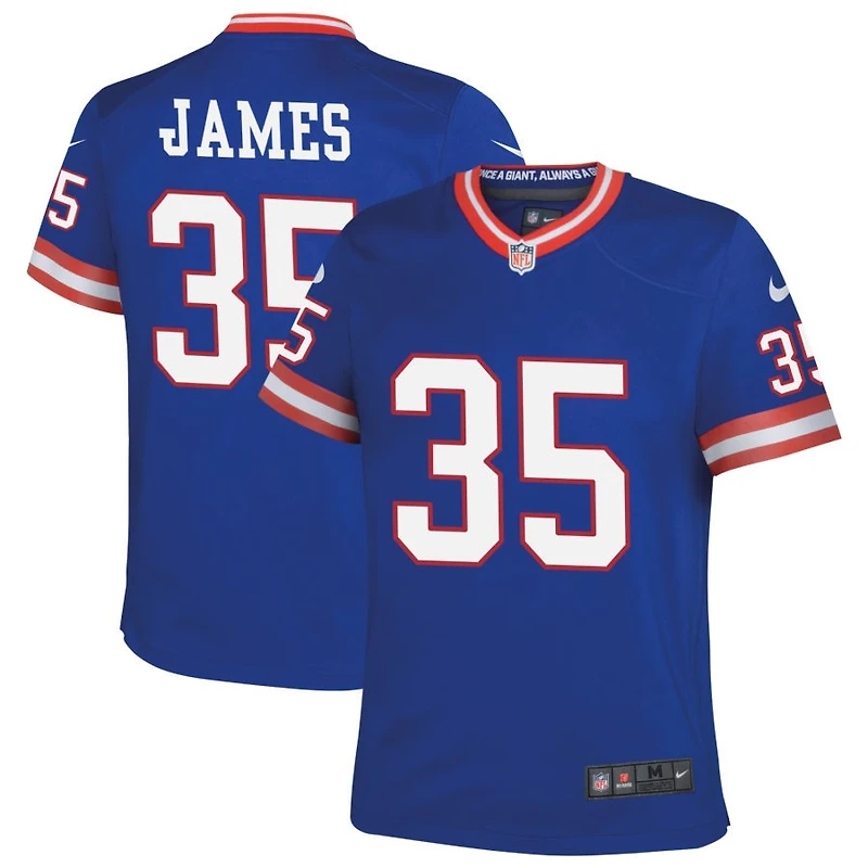 LaMareon James Youth Nike Royal New York Giants Classic Custom Game Jersey