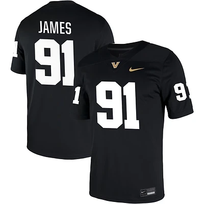 Christian James Men's Nike Black Vanderbilt Commodores NIL Pick-A-Player Game Jersey