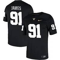 Christian James Men's Nike Black Vanderbilt Commodores NIL Pick-A-Player Game Jersey