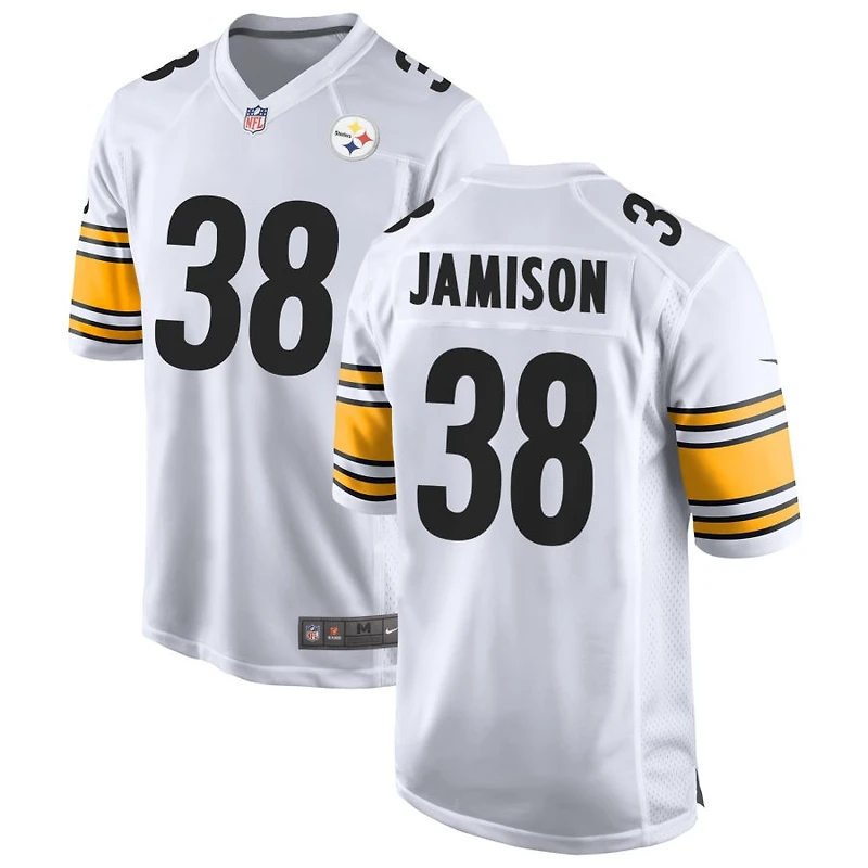 D'Shawn Jamison Men's Nike White Pittsburgh Steelers Game Custom Jersey