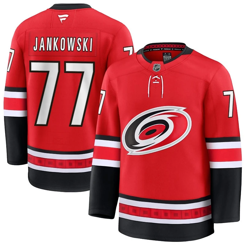 Mark Jankowski Men's Fanatics Red Carolina Hurricanes Alternate Premium Custom Jersey