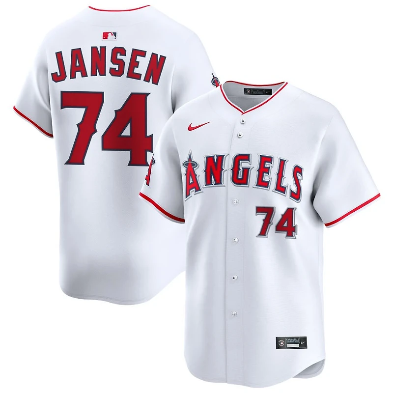 Kenley Jansen Youth Nike White Los Angeles Angels Home Custom Limited Jersey