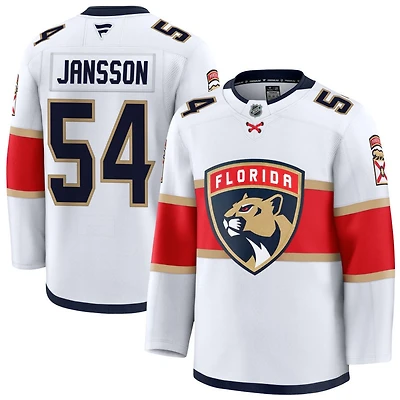 Ludvig Jansson Men's Fanatics White Florida Panthers Away Premium Custom Jersey