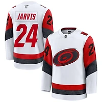 Seth Jarvis Men's Fanatics White Carolina Hurricanes Away Premium Custom Jersey