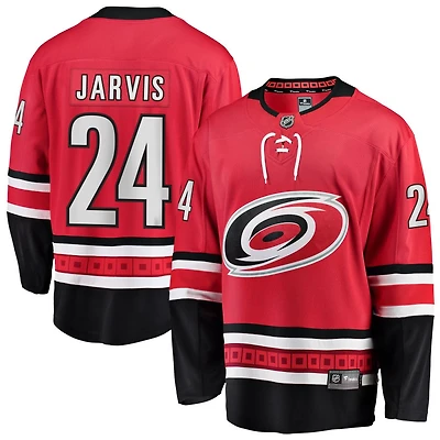 Seth Jarvis Men's Fanatics Red Carolina Hurricanes Alternate Breakaway Custom Jersey