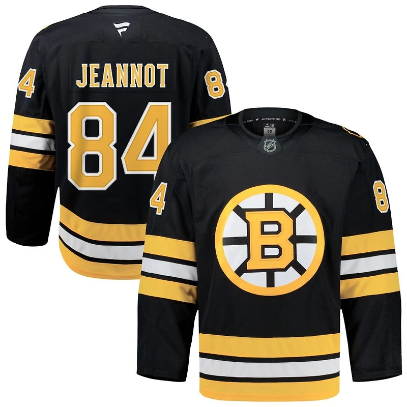 Tanner Jeannot Men's Fanatics Black Boston Bruins Home Authentic Pro Custom Jersey