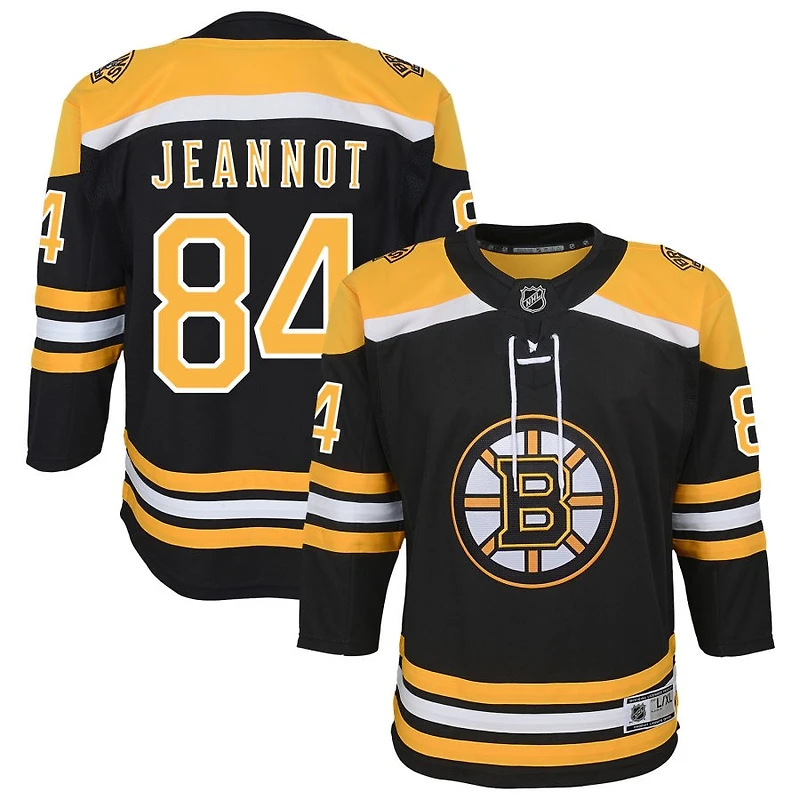 Tanner Jeannot Youth Black Boston Bruins Home Custom Premier Jersey