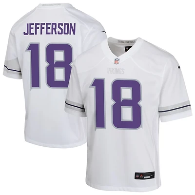 Justin Jefferson Youth Nike White Minnesota Vikings Alternate Custom Game Jersey