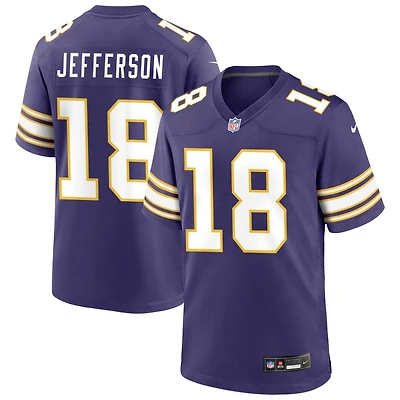 Justin Jefferson Men's Nike Purple Minnesota Vikings Classic Custom Game Jersey
