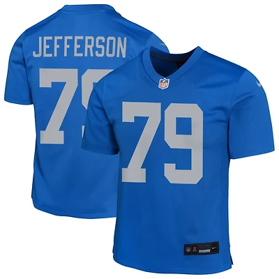 Quinton Jefferson Youth Nike Blue Detroit Lions Alternate Custom Game Jersey