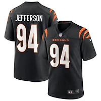 Jordan Jefferson Men's Nike Black Cincinnati Bengals Game Custom Jersey