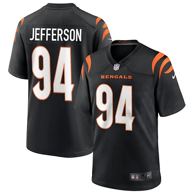 Jordan Jefferson Men's Nike Black Cincinnati Bengals Game Custom Jersey