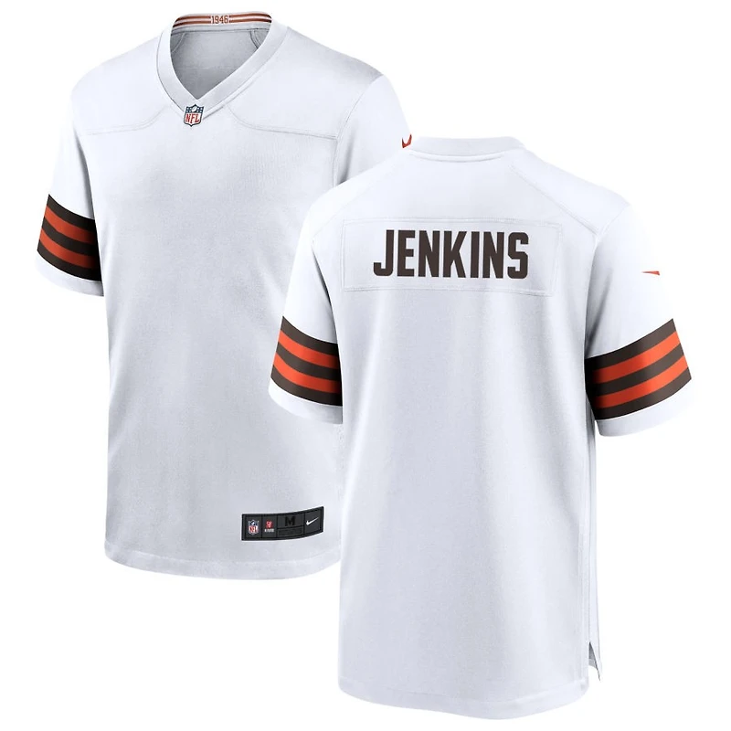 Rayshawn Jenkins Men's Nike White Cleveland Browns Custom Game Jersey