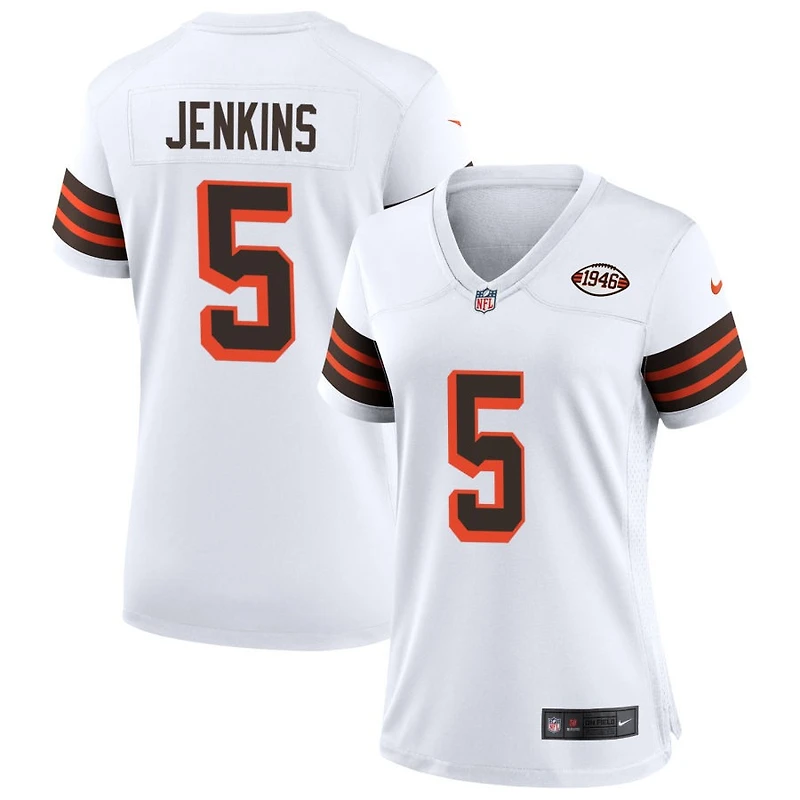 Rayshawn Jenkins Women's Nike White Cleveland Browns 1946 Collection Alternate Custom Jersey