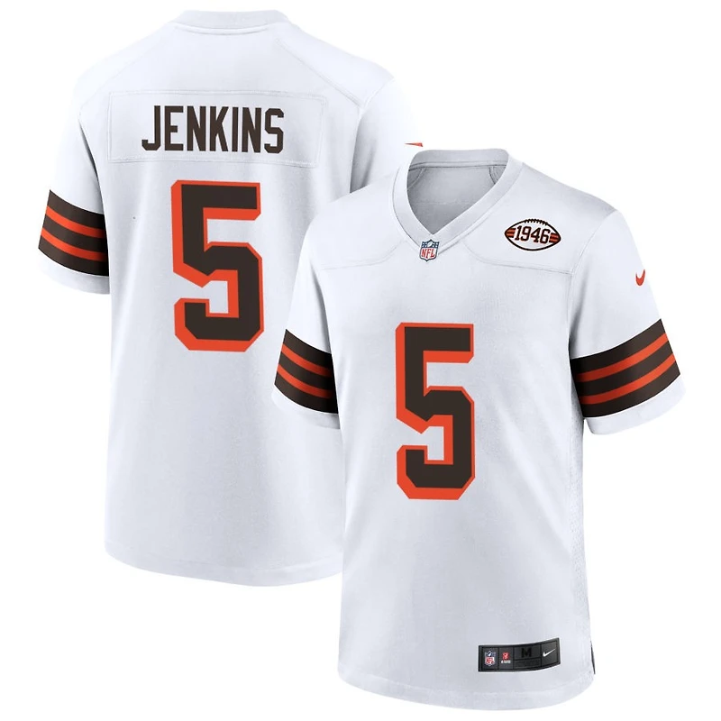 Rayshawn Jenkins Men's Nike White Cleveland Browns 1946 Collection Alternate Custom Jersey