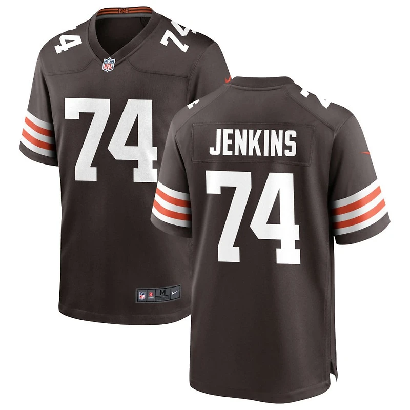 Teven Jenkins Men's Nike Cleveland Browns Brown Custom Game Jersey