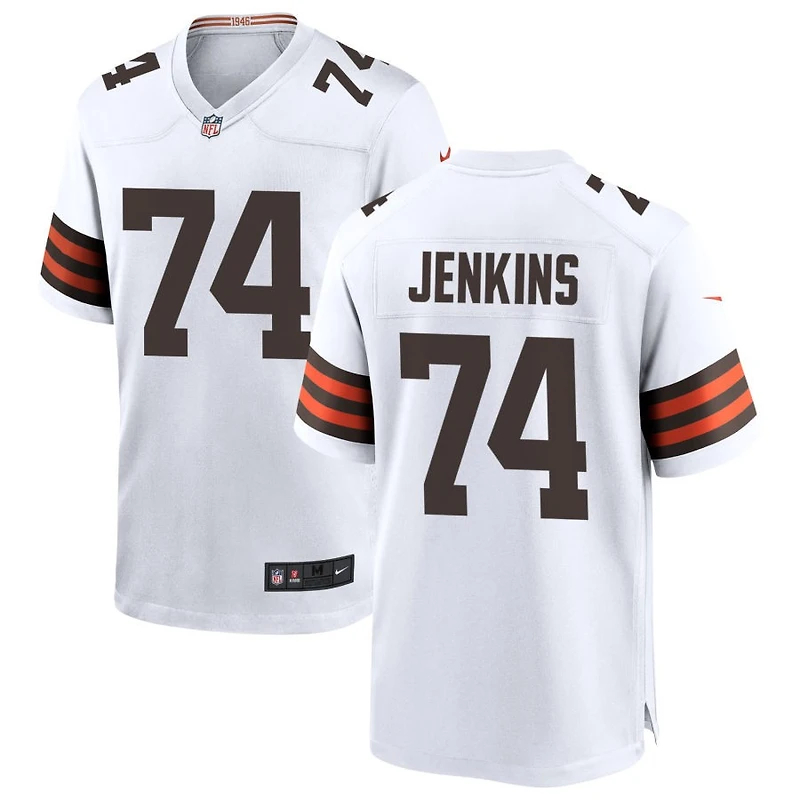 Teven Jenkins Men's Nike White Cleveland Browns Custom Game Jersey