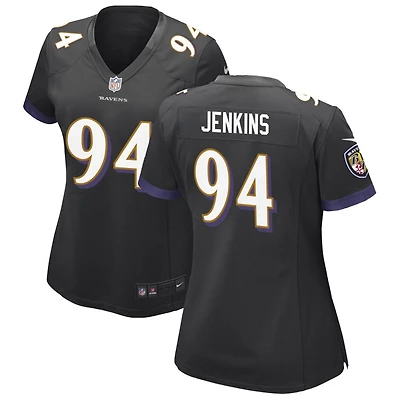 John Jenkins Women's Nike Black Baltimore Ravens Alternate Custom Game Jersey