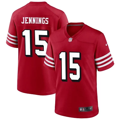 Jauan Jennings Men's Nike Scarlet San Francisco 49ers Alternate Custom Game Jersey