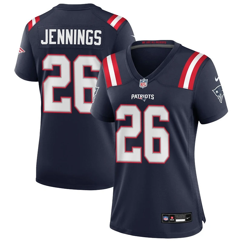 Terrell Jennings Women's Nike Navy New England Patriots Custom Game Jersey