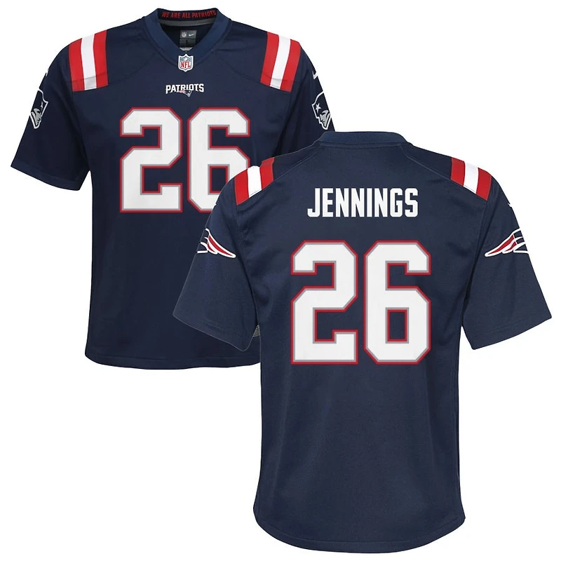 Terrell Jennings Youth Nike Navy New England Patriots Custom Game Jersey