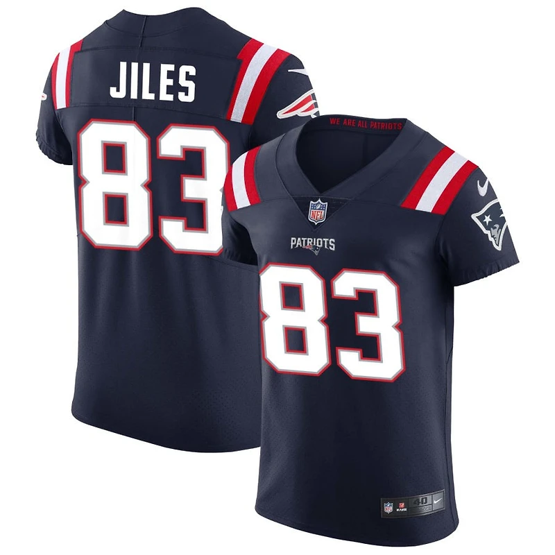 John Jiles Men's Nike Navy New England Patriots Vapor Elite Custom Jersey
