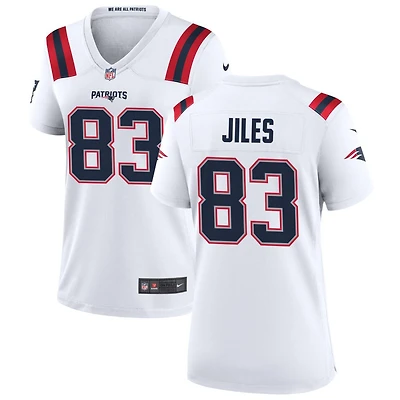 John Jiles Women's Nike New England Patriots White Custom Game Jersey