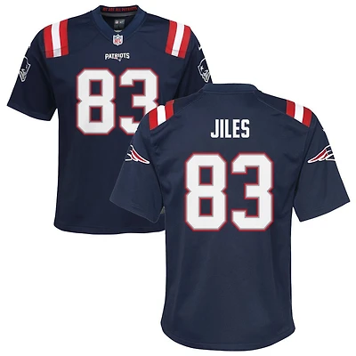 John Jiles Youth Nike Navy New England Patriots Custom Game Jersey