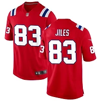 John Jiles Men's Nike Red New England Patriots Alternate Custom Jersey
