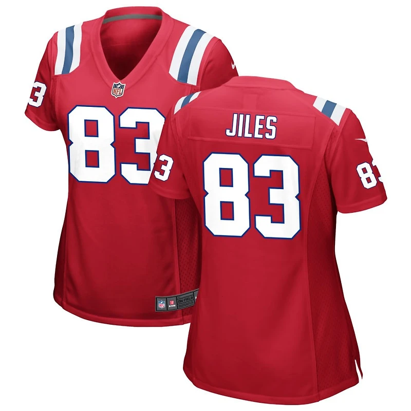 John Jiles Women's Nike Red New England Patriots Alternate Custom Jersey