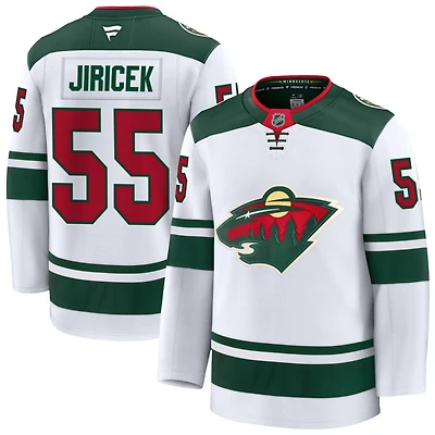 David Jiricek Men's Fanatics White Minnesota Wild Away Premium Custom Jersey