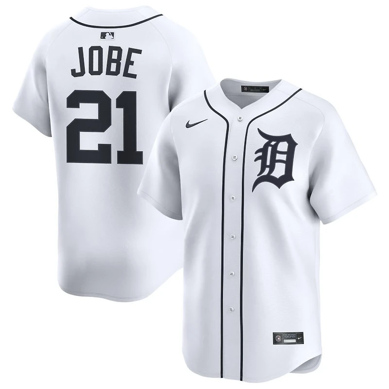 Jackson Jobe Men's Nike White Detroit Tigers Home Limited Custom Jersey