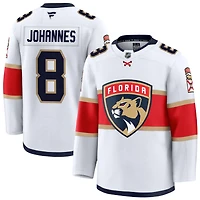 Hunter Johannes Men's Fanatics White Florida Panthers Away Premium Custom Jersey