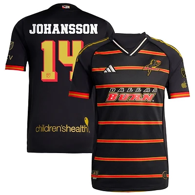 Hernan Johansson Men's adidas Black FC Dallas 2025 Third Authentic Custom Jersey