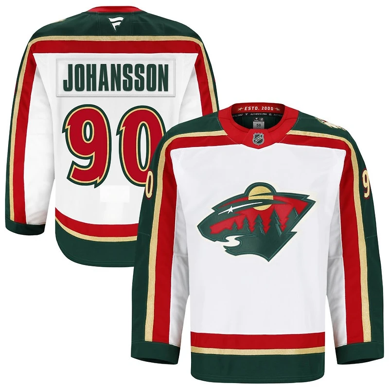 Marcus Johansson Men's Fanatics White Minnesota Wild 25th Anniversary Authentic Pro Custom Jersey