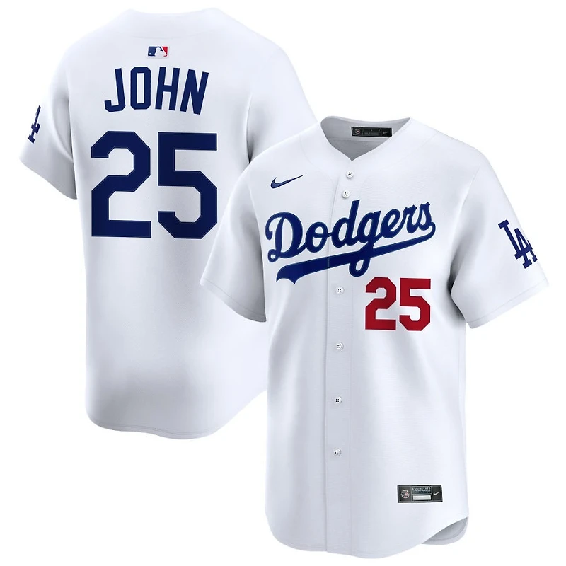 Tommy John Men's Nike White Los Angeles Dodgers Home Limited Pick-A-Player Retired Roster Jersey