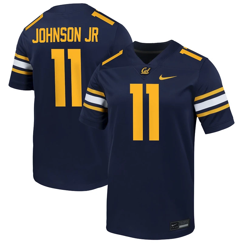 LJ Johnson Jr Men's Nike Navy Cal Bears NIL Pick-A-Player Football Game Jersey