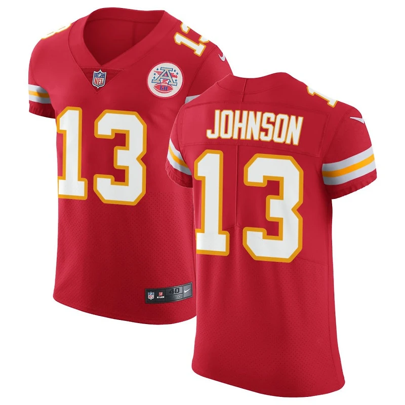 Nazeeh Johnson Men's Nike Red Kansas City Chiefs Vapor Untouchable Custom Elite Jersey
