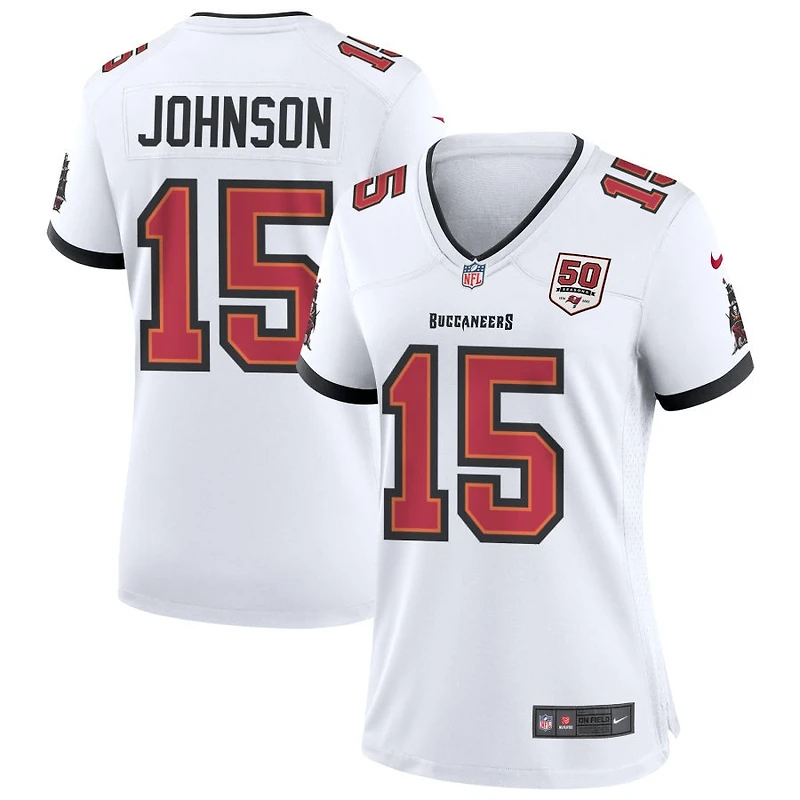 Tez Johnson Women's Nike White Tampa Bay Buccaneers 50th Season Custom Game Jersey