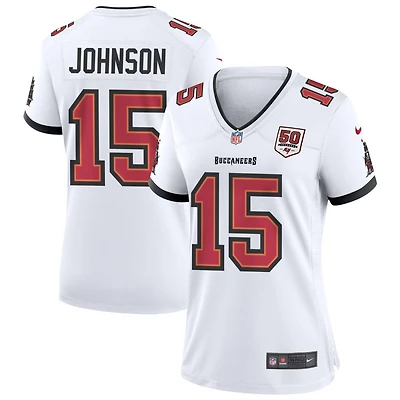 Tez Johnson Women's Nike White Tampa Bay Buccaneers 50th Season Custom Game Jersey