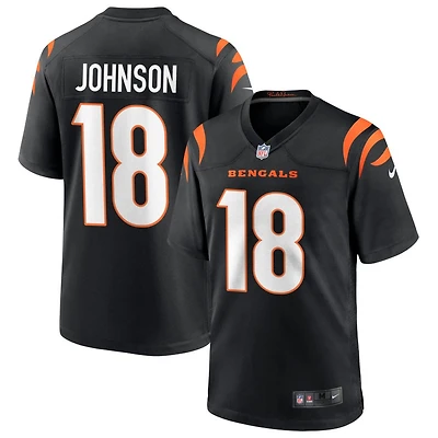 Xavier Johnson Men's Nike Black Cincinnati Bengals Game Custom Jersey