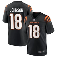 Xavier Johnson Men's Nike Black Cincinnati Bengals Game Custom Jersey