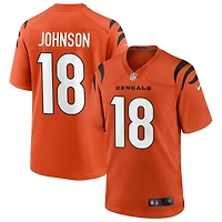 Xavier Johnson Youth Nike Orange Cincinnati Bengals Alternate Game Custom Jersey
