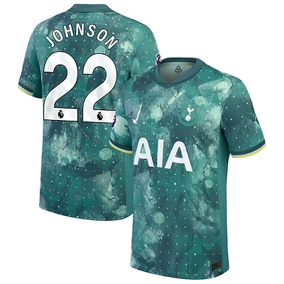 Brennan Johnson Men's Nike  Green Tottenham Hotspur 2024/25 Third Authentic Custom Jersey