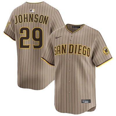 Bryce Johnson Men's Nike Sand San Diego Padres Alternate Limited Custom Jersey