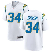 Amar Johnson Men's Nike White Los Angeles Chargers Custom Game Jersey