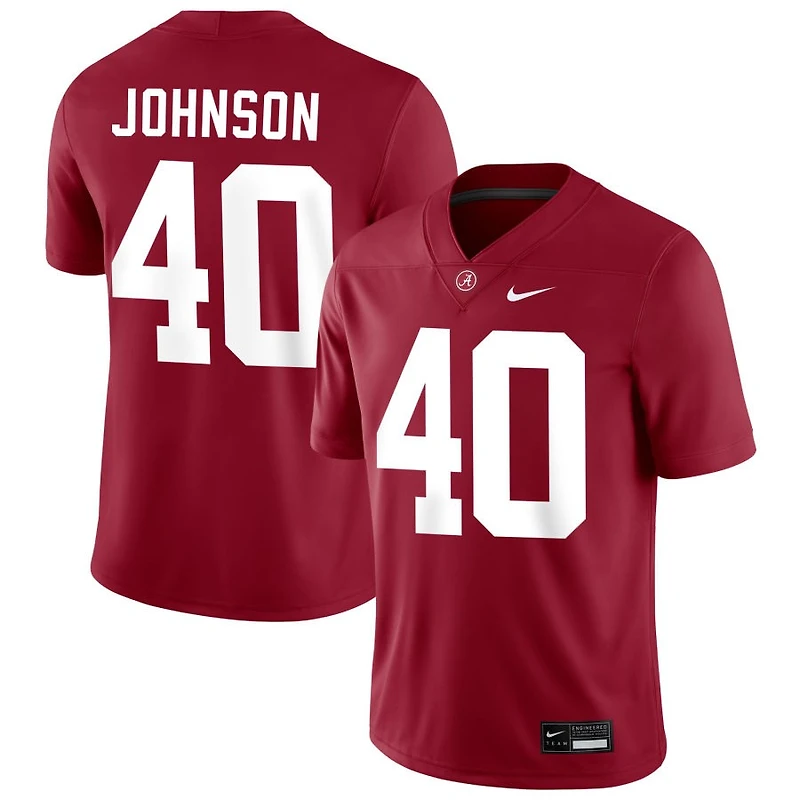 Grant Johnson Men's Nike Crimson Alabama Crimson Tide NIL Pick-A-Player Football Replica Jersey