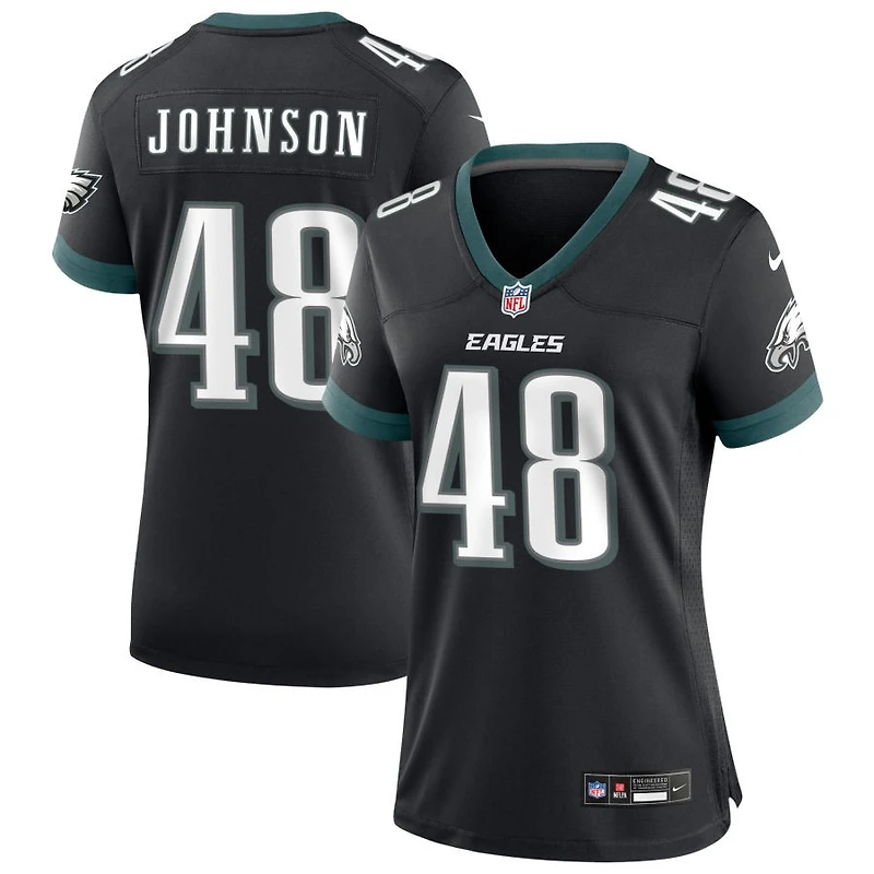 Patrick Johnson Women's Nike Black Philadelphia Eagles Alternate Custom Game Jersey