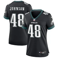 Patrick Johnson Women's Nike Black Philadelphia Eagles Alternate Custom Game Jersey